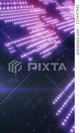 Abstract purple glowing light trails made of dotted lines and particles, forming a futuristic digital background symbolizing data streams and technology Abstract purple glowing light trails made of dotted lines and particles, forming a futuristic digital background symbolizing data streams and technology 135447042