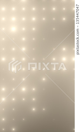 Soft glowing white lights forming gentle dotted grid pattern on warm beige background Soft glowing white lights forming gentle dotted grid pattern on warm beige background 135447047