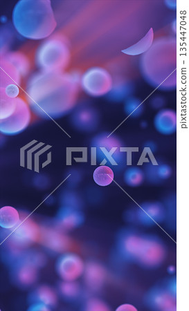 Soft abstract background with glowing neon bubbles in vibrant pink, purple, and blue hues floating in dreamy motion Soft abstract background with glowing neon bubbles in vibrant pink, purple, and blue hues floating in dreamy motion 135447048