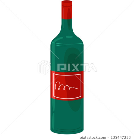 Wine glass bottle vector icon isolated design Wine glass bottle vector icon isolated design 135447233