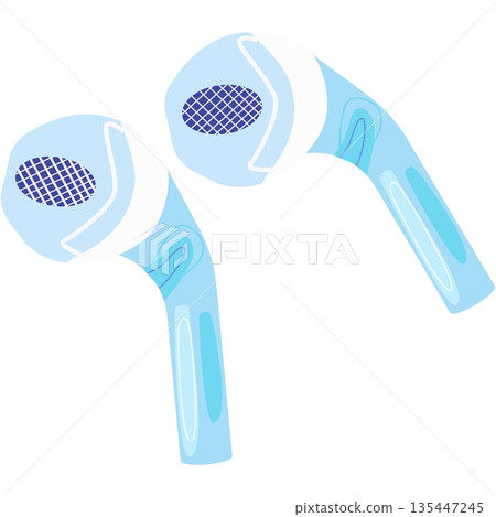 Ear pads headphone wireless phone earphone vector 135447245