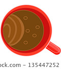 Coffee mug vector isolated cup icon top view 135447252