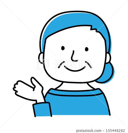 一位老婦人正在指路 一位老婦人正在指路 135448282