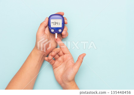Glucometer, blood glucose sugar testing Glucometer, blood glucose sugar testing 135448456