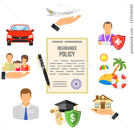 Insurance Services Infographics Insurance Services Infographics 135448495