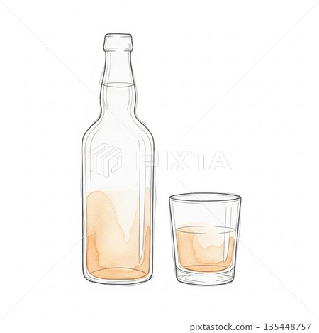 Illustration of liquor 135448757