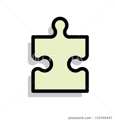 Simple jigsaw puzzle illustration - problem solving and business concept Simple jigsaw puzzle illustration - problem solving and business concept 135449447