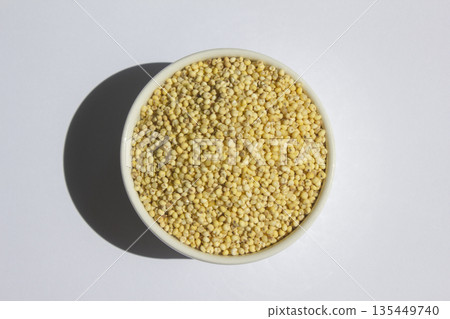 It's millet rice in a bowl. It's millet rice in a bowl. 135449740