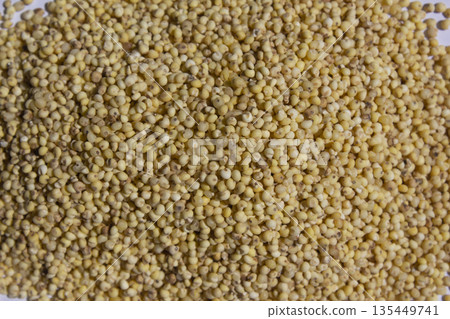 Close up of millet rice. Close up of millet rice. 135449741