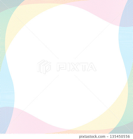 簡潔的背景,帶有曲線、邊框和正方形尺寸 簡潔的背景,帶有曲線、邊框和正方形尺寸 135450556