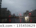 Rain wet road 135450629