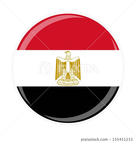 Egypt national round circle flag emblem official icon Egypt national round circle flag emblem official icon 135451233