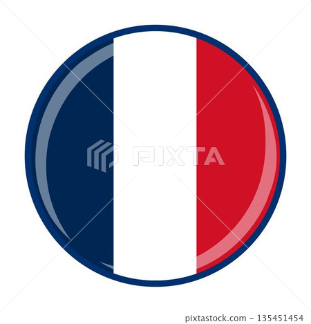 France national round circle flag emblem official icon 135451454