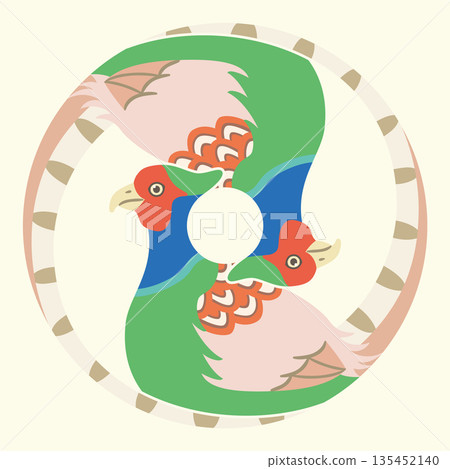 家族徽章風格圖示:鳥、雉雞、日本紋章 家族徽章風格圖示:鳥、雉雞、日本紋章 135452140