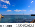 View of the Akashi Kaikyo Bridge from Akashi Port 135452628