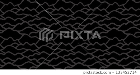 Seamless natural pattern background material with hand-drawn mountain ranges Seamless natural pattern background material with hand-drawn mountain ranges 135452714