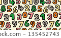 Colorful hand-drawn numbers pop seamless pattern background material 135452743