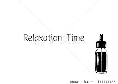 Aroma and fragrance hand-drawn monochrome illustration material set (essential oils, incense, patterns, etc.) Aroma and fragrance hand-drawn monochrome illustration material set (essential oils, incense, patterns, etc.) 135453327