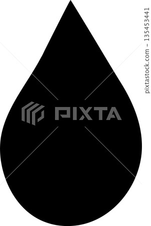 Minimalist Black Water Drop Icon: Simple Teardrop Silhouette, Liquid Oil or Rain Symbol for Web UI, Eco-Friendly Branding, and Modern Graphic Design Minimalist Black Water Drop Icon: Simple Teardrop Silhouette, Liquid Oil or Rain Symbol for Web UI, Eco-Friendly Branding, and Modern Graphic Design 135453441