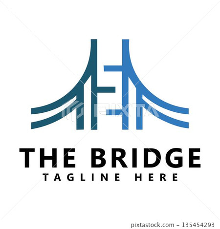 The Bridge Logo Design Icon Vector Illustration 135454293