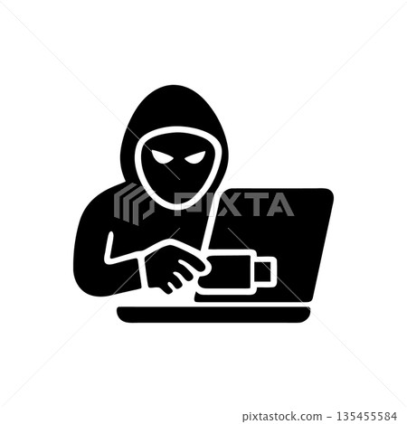 Digital Identity Theft Icon 135455584