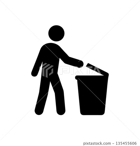 Illegal Waste Disposal Icon 135455606