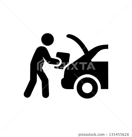 Vehicle Larceny and Theft Icon Vehicle Larceny and Theft Icon 135455628