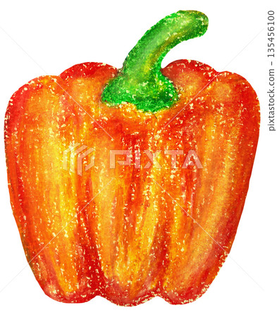 紅辣椒插圖油畫棒繪畫 135456100