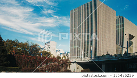 Minmetals Plaza Beijing Modern Office Building Striped Facade Corporate Headquarters 135456239