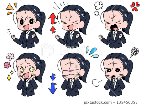 臉部協調性強的員工:新手 臉部協調性強的員工:新手 135456355