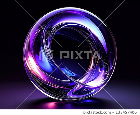 A glass sphere with a beautiful purple gradient A glass sphere with a beautiful purple gradient 135457400