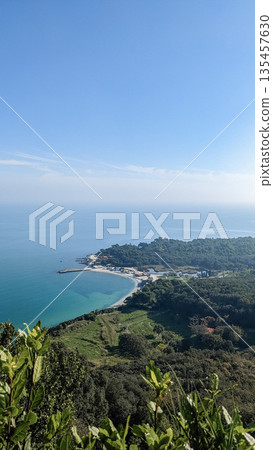 Coastal View with Forest and Beach Coastal View with Forest and Beach 135457630