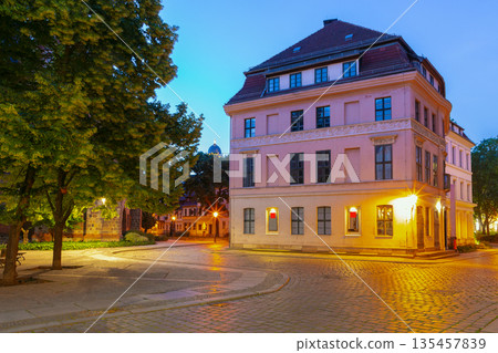 Nikolai Quarter in Berlin Germany at sunrise Nikolai Quarter in Berlin Germany at sunrise 135457839