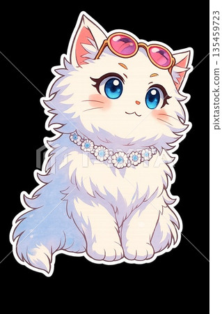 Gorgeous kitten Chappie - A cute (one-point) kitten character that will add a touch of elegance to your web pages, promotional materials, and advertisements. 135459723