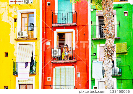 Picturesque and colorful town of Villajoyosa on the shores of the Costa Blanca in Alicante, Valencian Community, Spain Picturesque and colorful town of Villajoyosa on the shores of the Costa Blanca in Alicante, Valencian Community, Spain 135460066