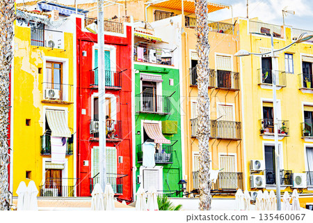 Picturesque and colorful town of Villajoyosa on the shores of the Costa Blanca in Alicante, Valencian Community, Spain Picturesque and colorful town of Villajoyosa on the shores of the Costa Blanca in Alicante, Valencian Community, Spain 135460067