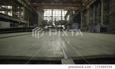 Industrial welding process montage: joining metal plates in factory. Stock clip Industrial welding process montage: joining metal plates in factory. Stock clip 135460594