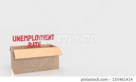 Rising Unemployment Rate Concept with Job Loss and Economic Crisis Symbol 3d render. Rising Unemployment Rate Concept with Job Loss and Economic Crisis Symbol 3d render. 135461414