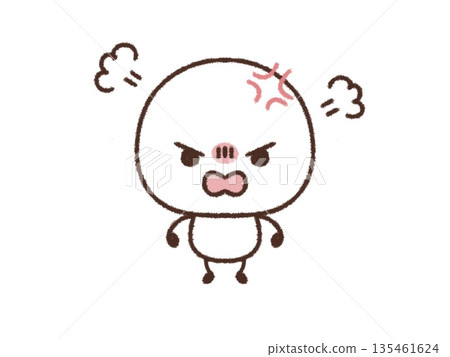 簡筆畫人物（生氣，生氣） 135461624