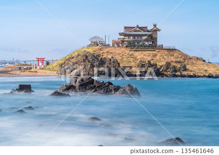 "Aomori Prefecture" View of Kabushima from the opposite shore Hachinohe City Long exposure "Aomori Prefecture" View of Kabushima from the opposite shore Hachinohe City Long exposure 135461646