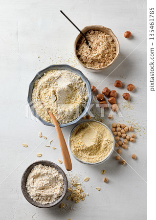 various plant based protein powders 135461785