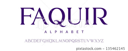 Alphabet elegant serif typography font design. Luxury branding uppercase lettering classic modern Alphabet elegant serif typography font design. Luxury branding uppercase lettering classic modern 135462145