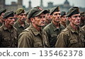 Soldiers Standing in Formation Ceremony 135462378