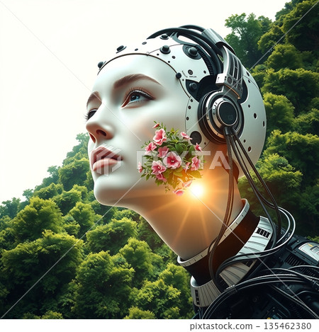 Harmony Between Technology and Nature Harmony Between Technology and Nature 135462380