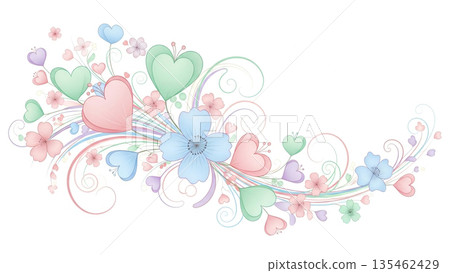 Cute and warm heart Cute and warm heart 135462429