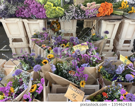 A bouquet seen at a market in Antwerp, Belgium 135462438