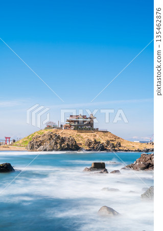 青森縣 從對岸八戶市眺望歌子島 長曝光 135462876