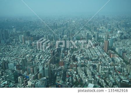 Taipei cityscape as seen from Taipei 101 Taipei cityscape as seen from Taipei 101 135462916