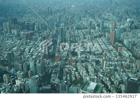 Taipei cityscape as seen from Taipei 101 Taipei cityscape as seen from Taipei 101 135462917