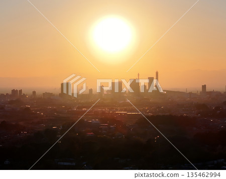 "Saitama Prefecture" Sunset and Saitama New City, Saitama City "Saitama Prefecture" Sunset and Saitama New City, Saitama City 135462994
